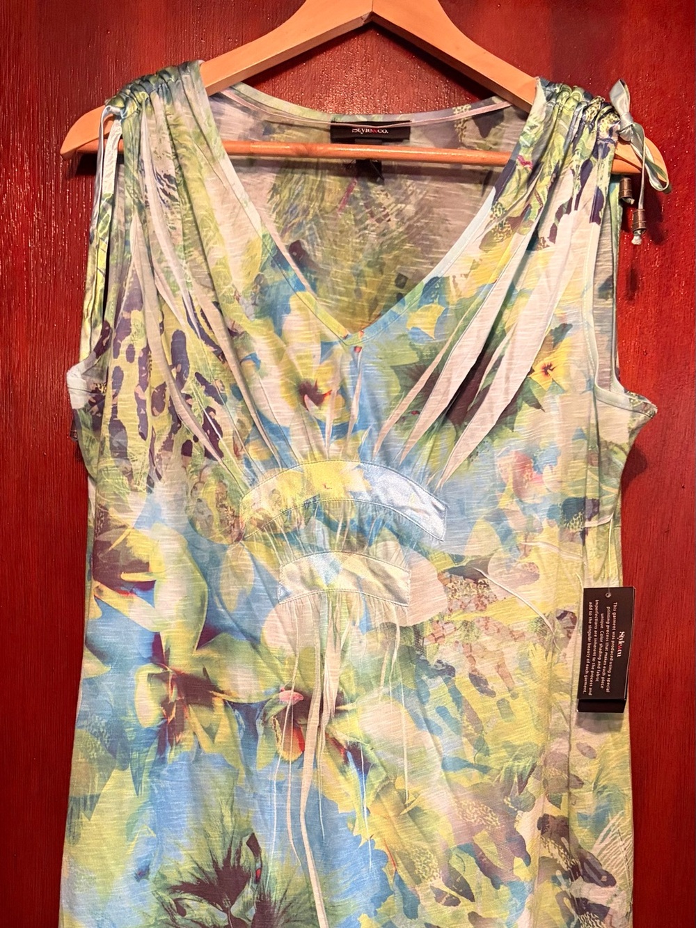 Desigual Floral Sleeveless V-Neck Dress Multicolor